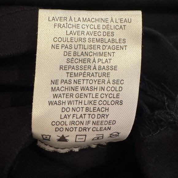 House of Harlow 1960 Black Long Sleeve Asymmetrical Rouched Crop Top - Small - Picture 10 of 10